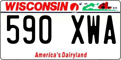 WI license plate 590XWA