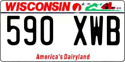 WI license plate 590XWB