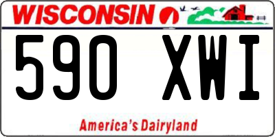 WI license plate 590XWI