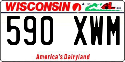 WI license plate 590XWM