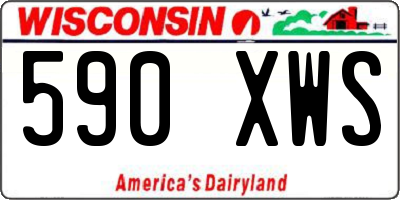 WI license plate 590XWS