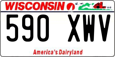 WI license plate 590XWV