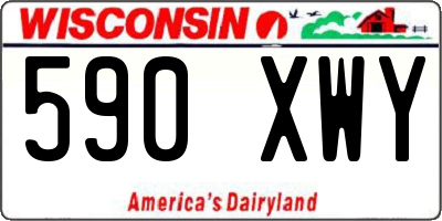 WI license plate 590XWY