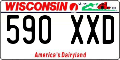 WI license plate 590XXD