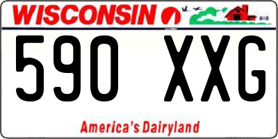 WI license plate 590XXG