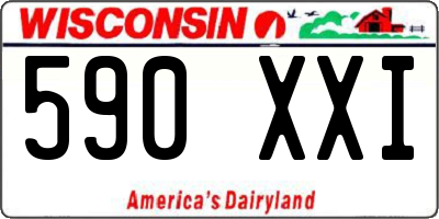 WI license plate 590XXI