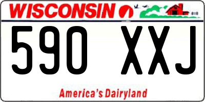 WI license plate 590XXJ