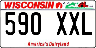 WI license plate 590XXL