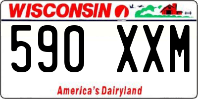 WI license plate 590XXM