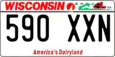 WI license plate 590XXN