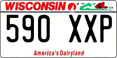 WI license plate 590XXP