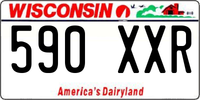 WI license plate 590XXR