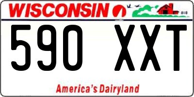 WI license plate 590XXT