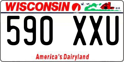 WI license plate 590XXU