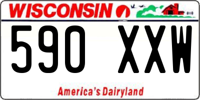 WI license plate 590XXW