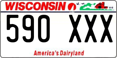 WI license plate 590XXX
