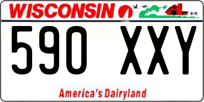 WI license plate 590XXY