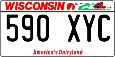 WI license plate 590XYC