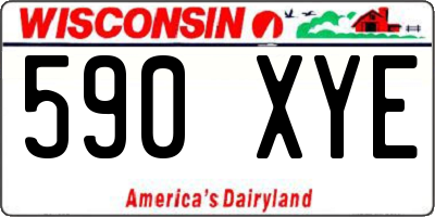 WI license plate 590XYE