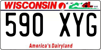 WI license plate 590XYG