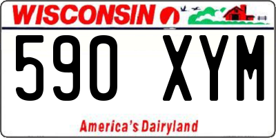 WI license plate 590XYM