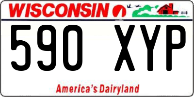 WI license plate 590XYP