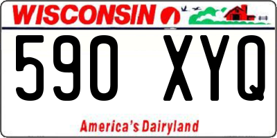 WI license plate 590XYQ