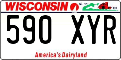 WI license plate 590XYR