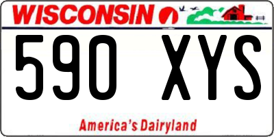 WI license plate 590XYS