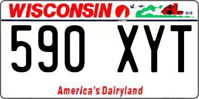 WI license plate 590XYT