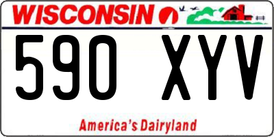 WI license plate 590XYV