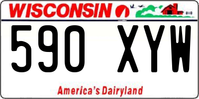 WI license plate 590XYW