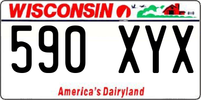 WI license plate 590XYX