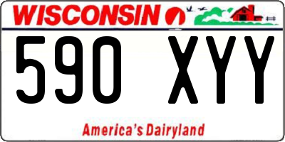 WI license plate 590XYY