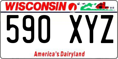 WI license plate 590XYZ