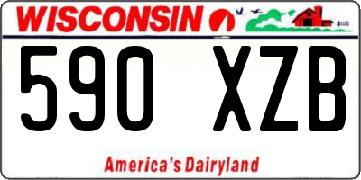 WI license plate 590XZB