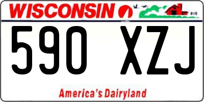 WI license plate 590XZJ