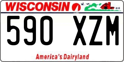 WI license plate 590XZM