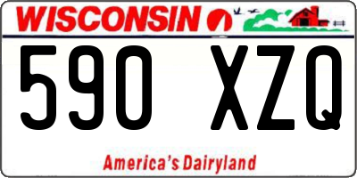 WI license plate 590XZQ