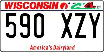 WI license plate 590XZY