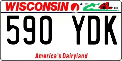 WI license plate 590YDK