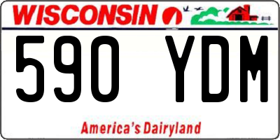WI license plate 590YDM