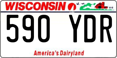 WI license plate 590YDR