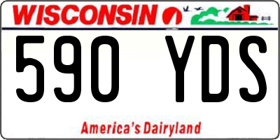 WI license plate 590YDS