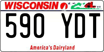 WI license plate 590YDT