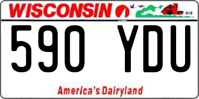 WI license plate 590YDU