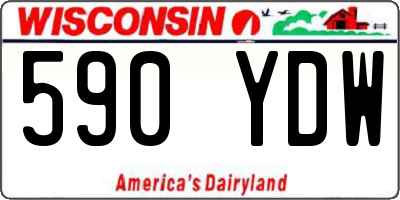 WI license plate 590YDW