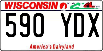 WI license plate 590YDX