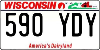 WI license plate 590YDY
