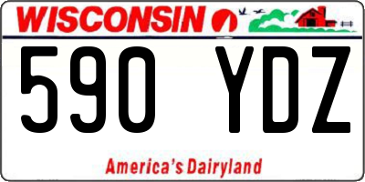 WI license plate 590YDZ